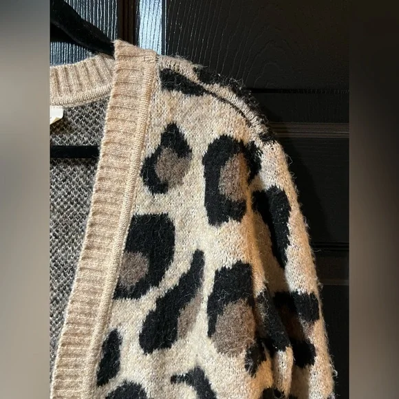 Anthropologie Moth Leopard Print Cardigan Sweater - Picture 6 of 10